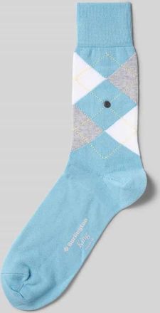 Burlington Socken mit Logo-Detail Modell King in Tuerkis, Gr&ouml;&szlig;e 40-46