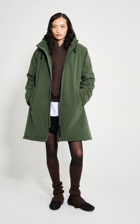 Stutterheim Mosebacke Matte Winter Coat in Green at Nordstrom, Size Small