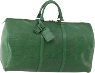 Louis Vuitton Pre-owned Weekend Bags, female, Green, Size: ONE SIZE Pre-owned Keepall 50 Boston Bag