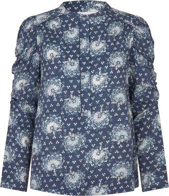 Kudibal Copenhagen Womens Visti Long Sleeves Blouse In Blue