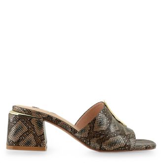 Ex&eacute; Womens Carmen Heeled Chunk Sandal In Brown