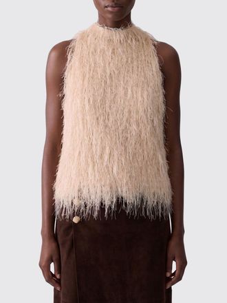 Liu Jo Slim Fit Off-The-Shoulder Evening Top with Feathers