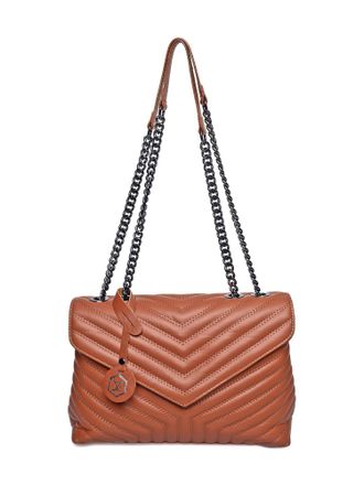 Luisa Vannini Brown Rundleer Tas