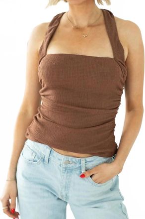 Astr Tate Halter Top In Brown