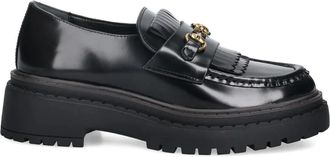 Nokwol Mocassini Perry con frange - Nero