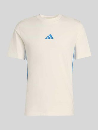 adidas Regular Fit T-Shirt aus reiner Baumwolle in Offwhite, Gr&ouml;&szlig;e XXL