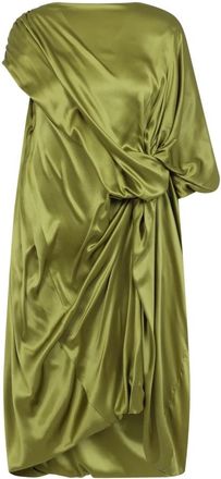 Dries Van Noten Elegante Groene Zijden Jurk - Dames - Korte kleedjes - Groen - XS - Kleedjes