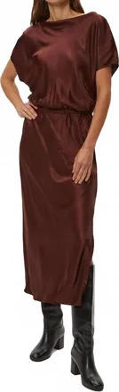 Michael Stars Karter Midi Dress In Espresso