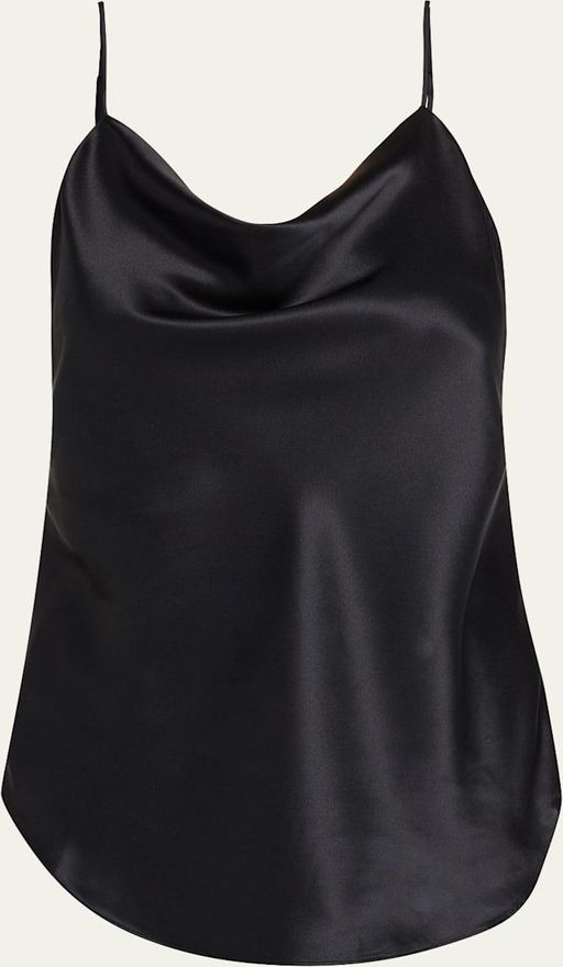 Marta Cowl-Neck Silk Camisole