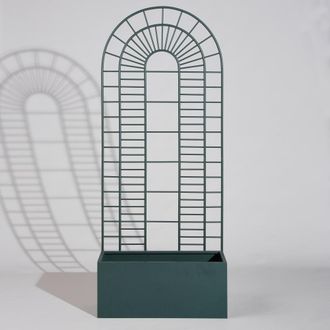 Maisons du monde Jardinera con arco de acero verde