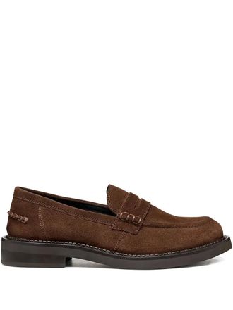 Geox Serilda stitched loafers - women - Suede/Fabric/Rubber - 40 - Brown