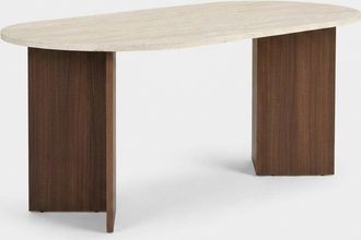 Hanah Home Mesa De Comedor De Madera sablin 180 X 90 X 75 Cm - Travertino