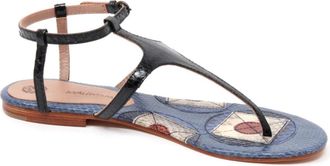 Maliparmi Geometric Whips Sandaal met Python Print - Dames - Sandalen - Zwart - 36 EU - Schoenen