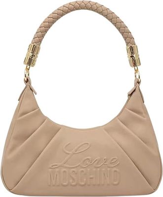 Love Moschino Hobo Tas - Dames - Schoudertassen - Beige - ONE Size - Leer - Tassen