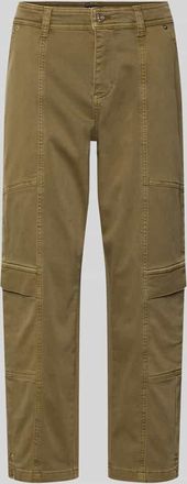 M.A.C Straight Fit Cargohose aus Baumwoll-Mix Modell Ruby 2.0 in Oliv, Gr&ouml;&szlig;e 32