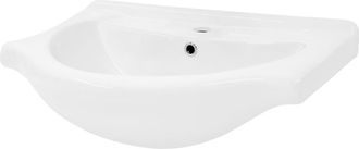ECD Germany Lavabo cerámica lavamanos común pila aseo de baño blanco