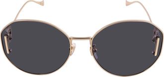 Gucci Grey Round Ladies Sunglasses GG1206SA 002 63