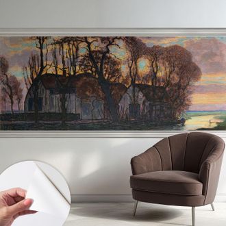 Tulup Carta Da Parati Adesiva - Lavabile - Decorazione Murale - Per Cucina - Pellicola Decorativa Paesaggio Serale 250x104 Cm