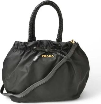 Prada Pre-owned Handbags, female, Black, Size: ONE SIZE Pre-owned Nylon prada-bags