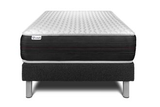 VITALIT Base Tapizada Negro + Colch&oacute;n Con Muelles Ensacados 90 X 190