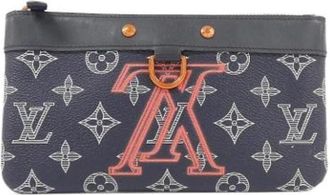 Louis Vuitton Pre-owned Pochette - Dames - Vintage Clutch - Blauw - ONE Size - Vintage