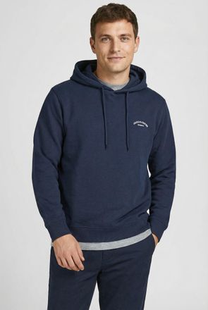 Jack & Jones Kapuzensweatshirt JACK & JONES JJCOLLEGE LOGO SWEAT HOOD, Herren, Gr. XL, navy blazer, Sweatware, Obermaterial: 80% Baumwolle, 20% Polyester, unifarbe