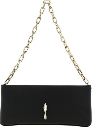 Christian Louboutin Tassen, Dames, Zwart, ONE Size, Leer, Maykimay Clutch
