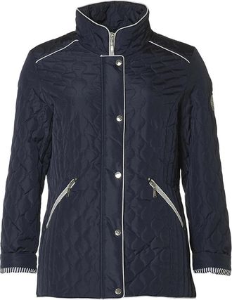 Danwear Gewatteerde jas met gestreepte voering - Dames - Zomerjassen - Blauw - S - Jassen