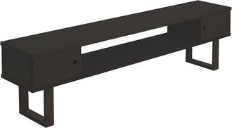 HOGAR 24 Hogar24 - Max -mueble Tv, Mesa De Televisi&oacute;n, Acabado Color Negro. Medidas: 110 X 40 X 30 Cm