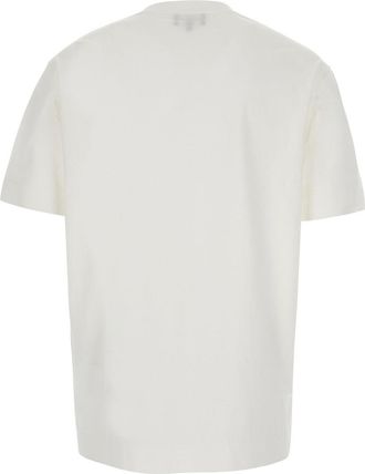 Emporio Armani Mens T-Shirt Multilogo White Cotton Lyocell T-Shirts And Polos