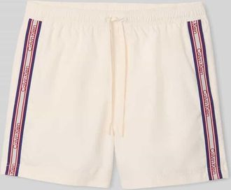 Calvin Klein Underwear Regular Fit Badeshorts mit Logo-Tape in Offwhite, Gr&ouml;&szlig;e XXL