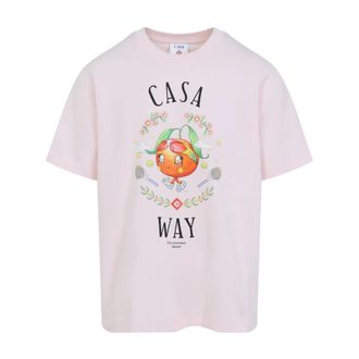 Casablanca T-Shirts, male, Pink, XL, Stylish Pink & Purple Cotton T-Shirt