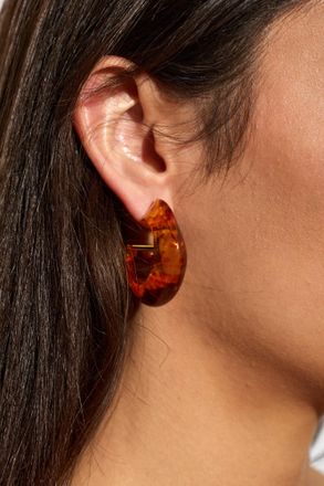 Alaia Hoop Earrings, Womens, Orange