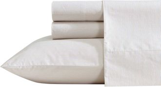 Nautica Penny Pinstripe Brown Full Sheet Set