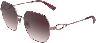 Longchamp Lo 187S Zonnebril - Dames - Zonnebrillen - Roze - 58 MM - Accessoires
