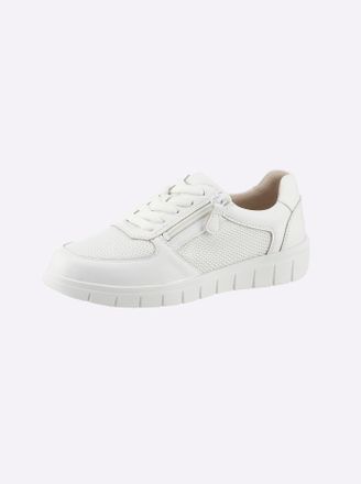 Caprice Sneaker CAPRICE, Damen, Gr. 37, weiss (wei&szlig;), Glattleder, Textil, Schuhe Sneaker