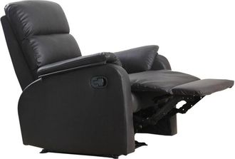 HOMCOM Poltrona Relax per Soggiorno Reclinabile Manuale in Similpelle Marrone - Homcom