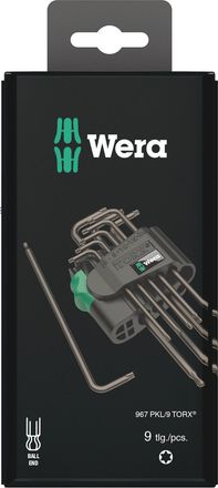 Wera 967 Pkl 9 Llaves Allen C&oacute;nicas Blacklaser Negro