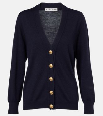 Blaz&eacute; Milano Wool, silk, and cashmere cardigan