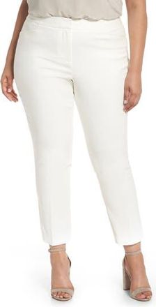 Vince Camuto High Rise Stretch Cotton Blend Ankle Pants in New Ivory at Nordstrom Rack, Size 14W