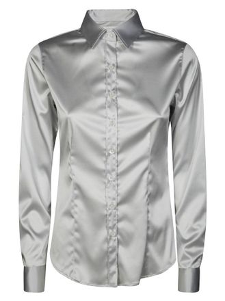 Friedman Satin Shirt With Classic Collar