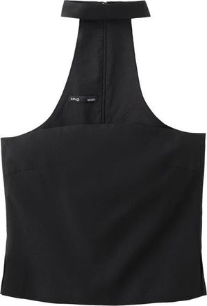 Mango Racerback Top in Black at Nordstrom, Size Medium
