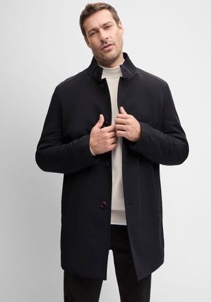 Cinque Kurzmantel CINQUE CIWALT, Herren, Gr. 50, blau (dunkelblau), Web, Obermaterial: 88% Polyamid, 12% Elasthan, unifarben, slim fit ca. Mitte Oberschenkel