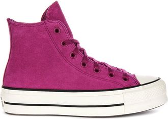 Converse Sneakers, female, Purple, 3 1/2 UK, Violet Suede Platform Trainers for Women