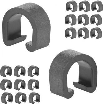 No Brand Qrity 40 Unidades De Clips De Pl&aacute;stico En Forma De C - Sujetadores De Cables Para Bicicletas De Monta&ntilde;a Y De Carretera