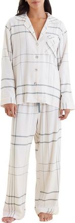 Papinelle Sleepwear Comfy Plaid Pajamas in Almond at Nordstrom, Size Xx-Large
