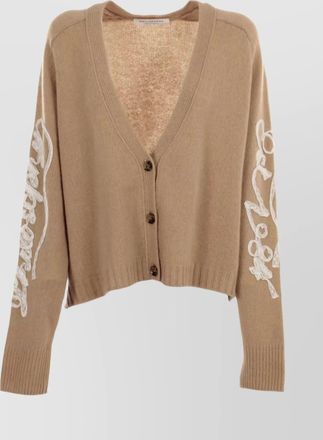 Alberta Ferretti recycled cashmere v-neck knitwear