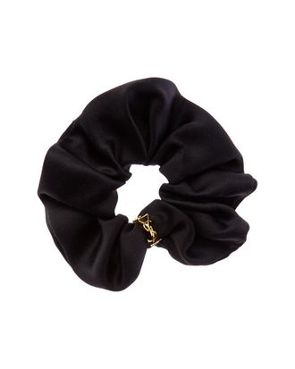 Saint Laurent Cassandre Silk Twill Scrunchie