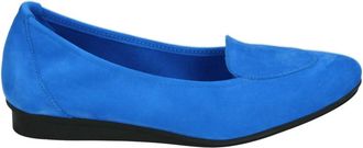 Arche Schoenen, Dames, Blauw, 40 EU, Leer, Blauwe Instappers met Latex Zool