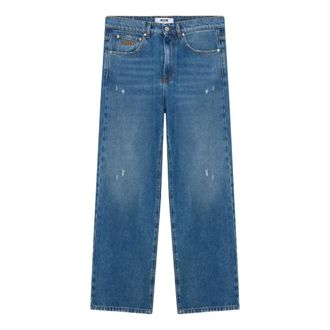 Msgm Wide Jeans, male, Blue, Size: S 4040Mp236L Wide Jeans
